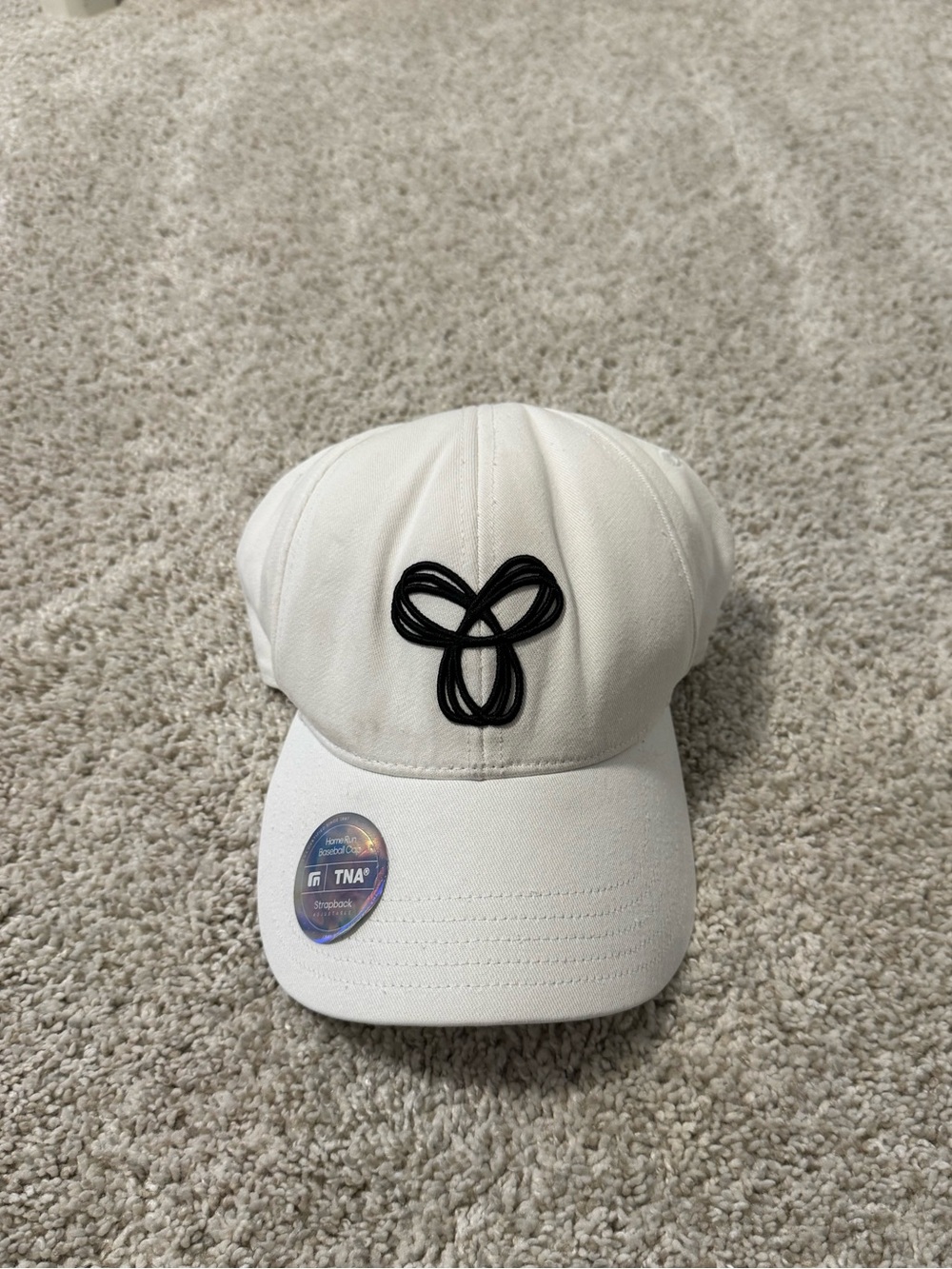 TNA White Cap with Black Logo Embroidery